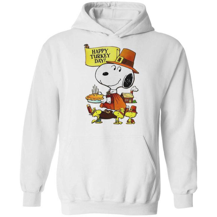 Happy Turkey Day Snoopy And Woodstock Thanksgiving Day Shirt Hoodie