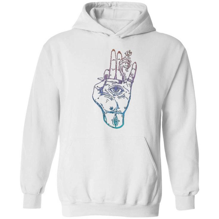 Illuminati Smoking Spliff Hand Stoner 420 Hoodie