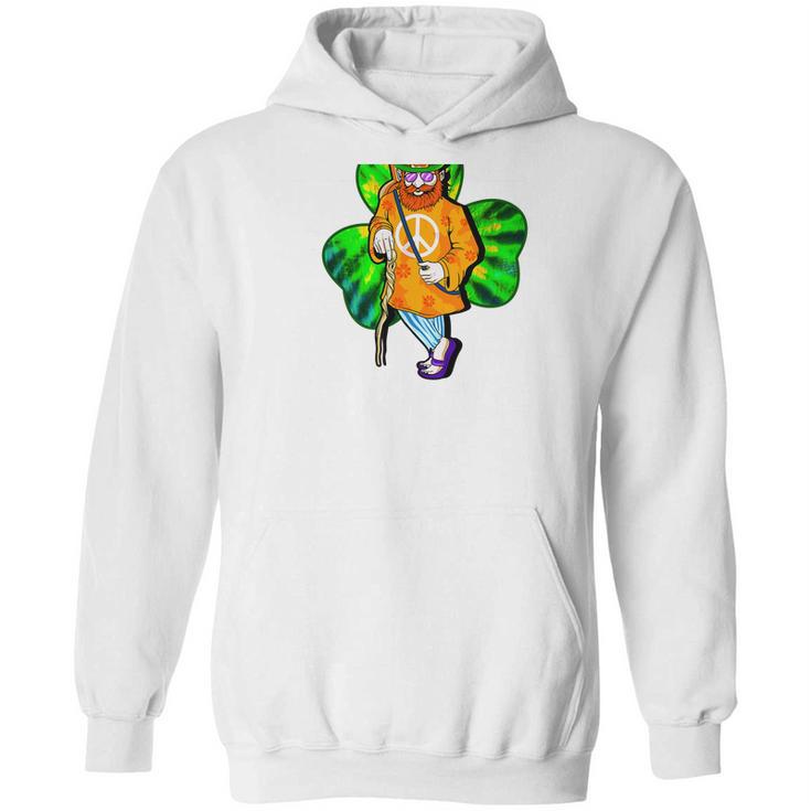 Irish Hippie Leprechaun Peace Shillelagh Guitar Beard Hoodie