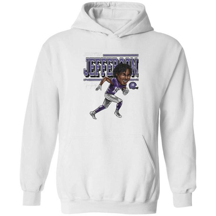 Justin Jefferson Cartoon Hoodie