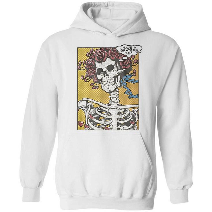 Liquid Blue Dead Pop Art Bertha Have A Grateful Day Hoodie