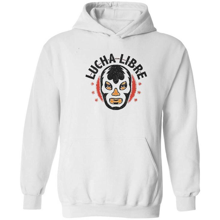 Lucha Libre Retro Mexican Wrestler Wrestling Red M Hoodie