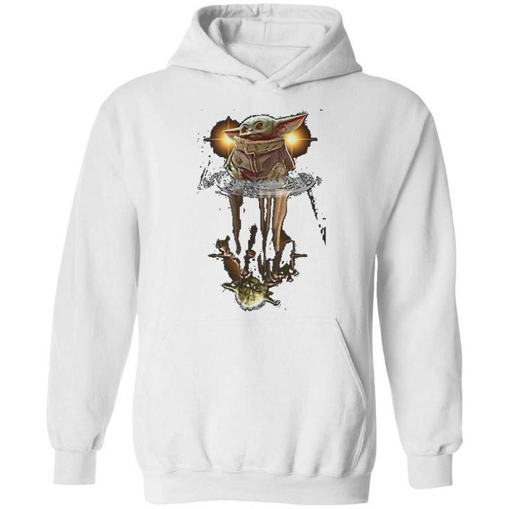 The Mandalorian Water Reflection Old Joda Hoodie