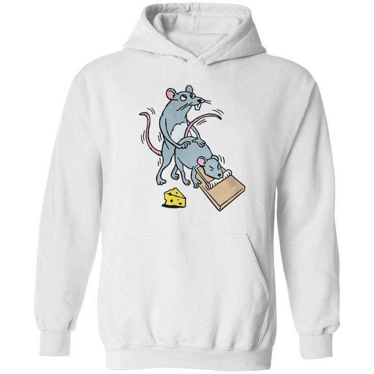 Mouse Screwing A Mouse In A Mousetrap Funny Joke T-Shirt Hoodie