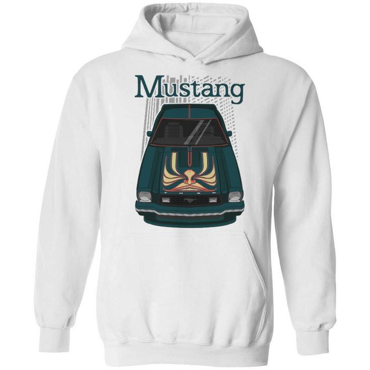 Mustang King Cobra 1978   Aqua Metallic Hoodie