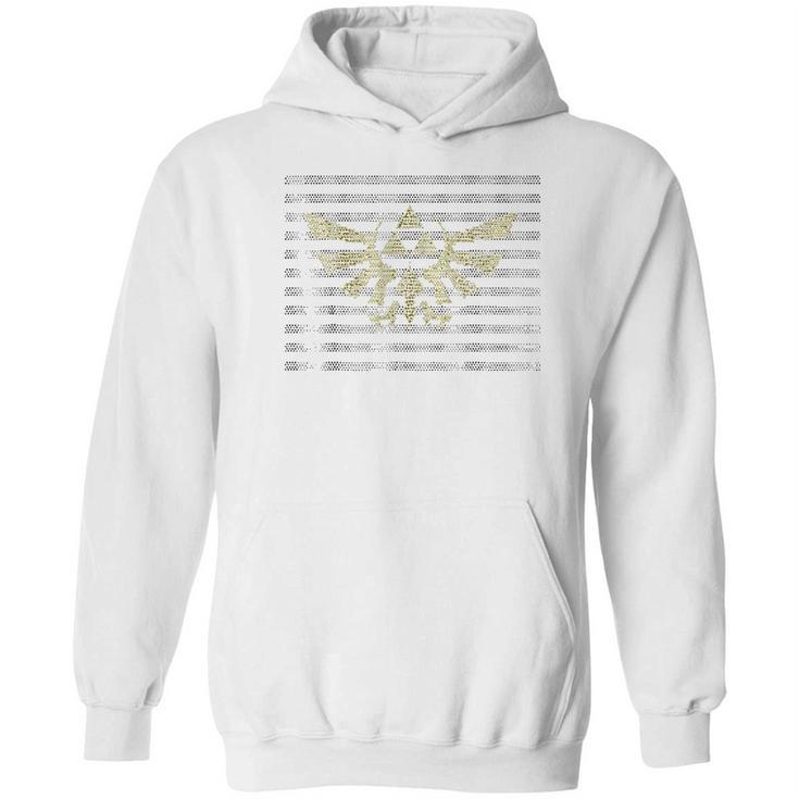 Nintendo Zelda Hylian Triforce Dot Pattern Graphic Hoodie