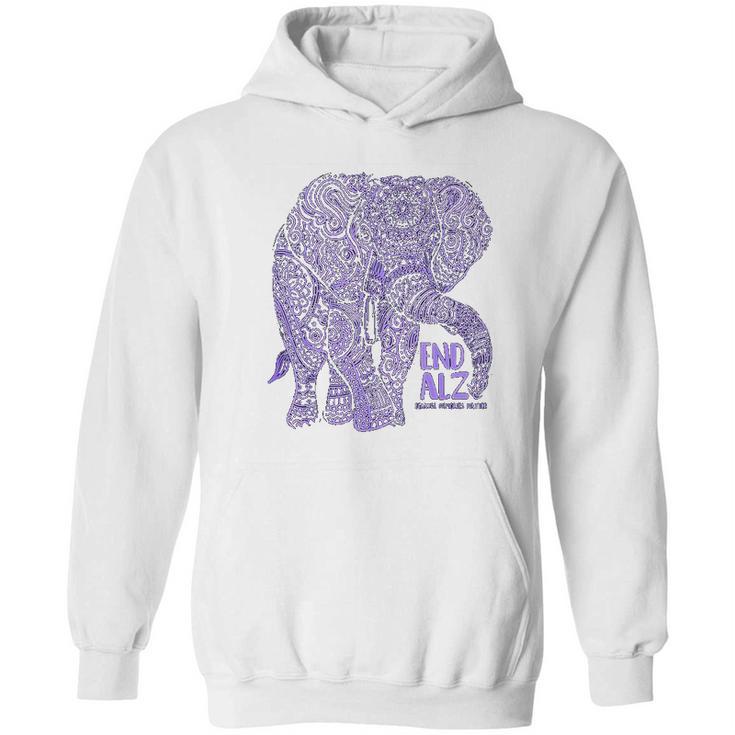 Purple Elephant Alzheimer Awareness Hoodie