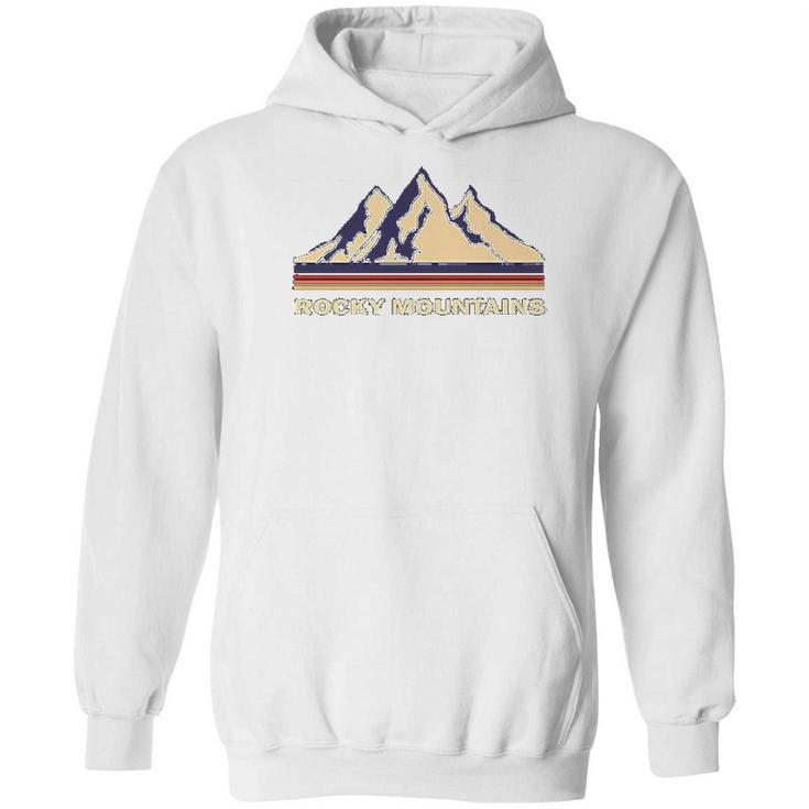 Rocky Mountains Retro Nature British Columbia Hoodie