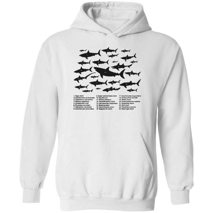 Shark Chart Conservation Funny Humor Fish Jaws Ocean Hoodie