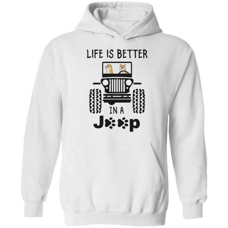 Shiba Inu Life Is Better In A Jeep Hoodie