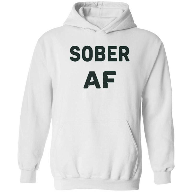 Soft Sober Af Ladies Sobriety Hoodie