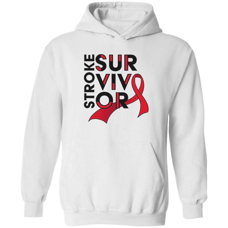 Stroke Survivor Red Ribbon Awareness Hoodie