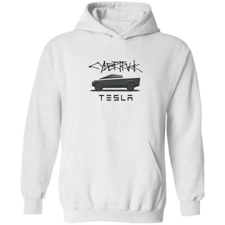 Tesla Cybertruck Truck And Logo Hoodie