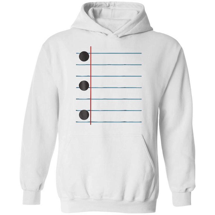 Three Hole Punch College Ruled Paper Costume Hoodie