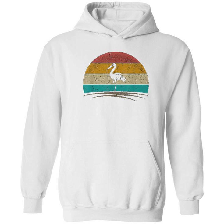 Vintage Heron Bird Hoodie