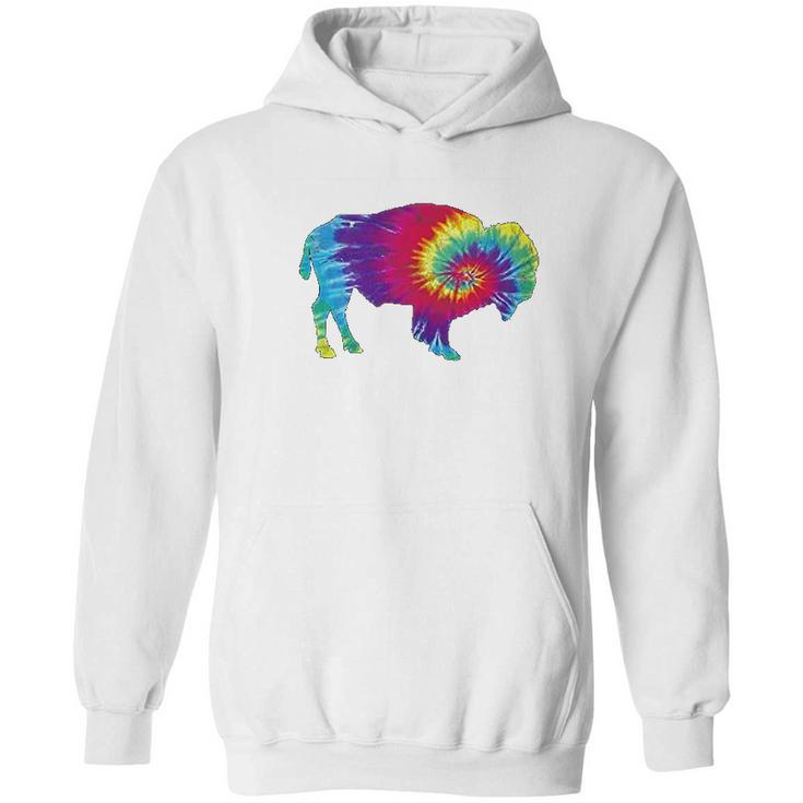 Vintage Tie Dye Bison American Buffalo Hoodie