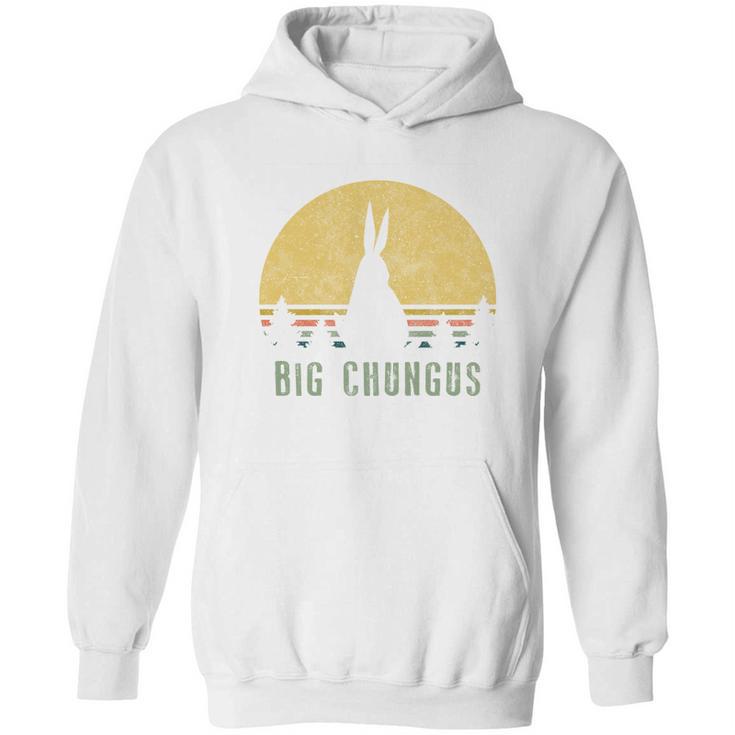 Big Chungus Funny Gift Retro Vintage Sunset Meme Video Game Gift Hoodie