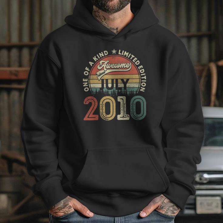 12Th Birthday Retro Vintage Born In July 2010 12 Years Old Hoodie Gifts for Her