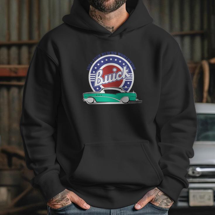 1954 Buick Turquoise White Hoodie Gifts for Her