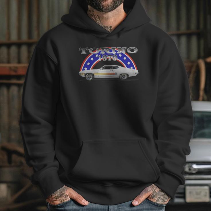 1970 Ford Torino Gt Side White Hoodie Gifts for Her