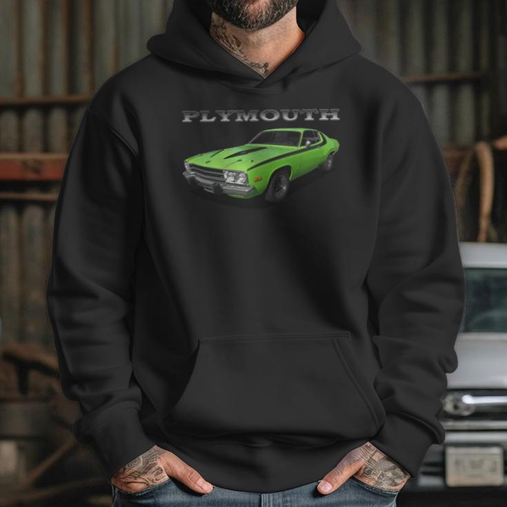 1973 Plymouth Road Runner Green Hoodie Gifts for Her