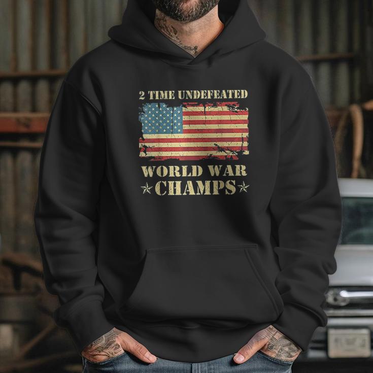 2 Time Undefeated World War Champs Hoodie Gifts for Her