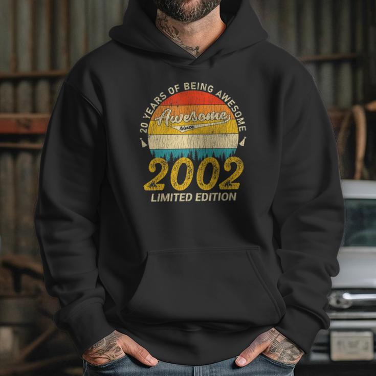 20 Years Old Bday Awesome Since 2002 Distressed 20Th Birthday Hoodie Gifts for Her