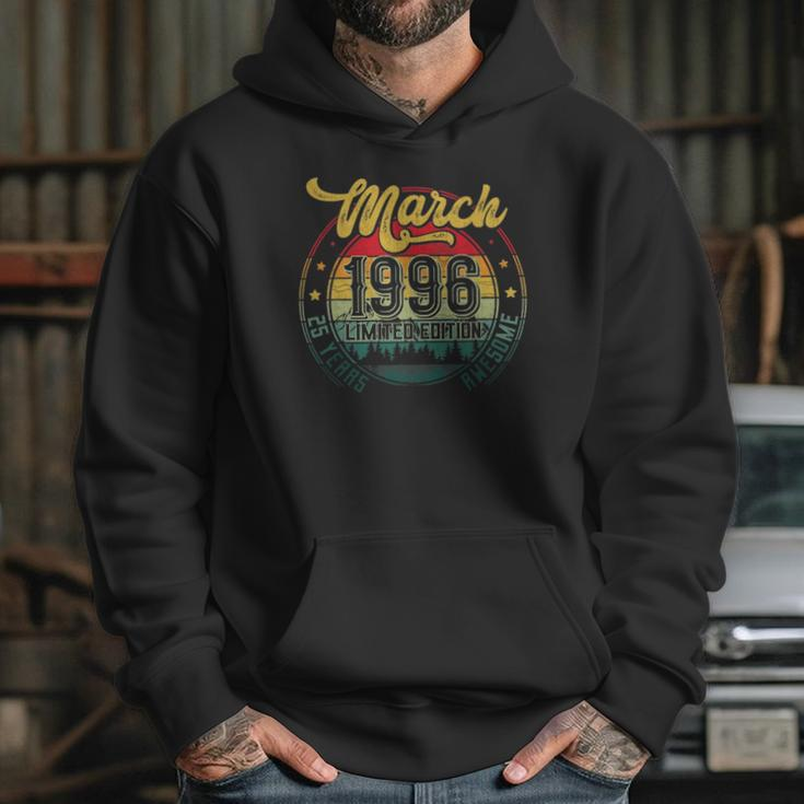 25Th Birthday Gifts 25 Years Old Retro Born In March 1996 Ver2 Hoodie Gifts for Her