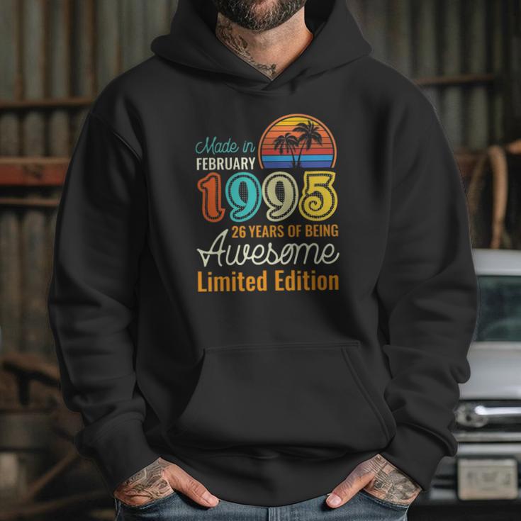 26 Years Old Born In February 1995 26Th Birthday Gift Hoodie Gifts for Her