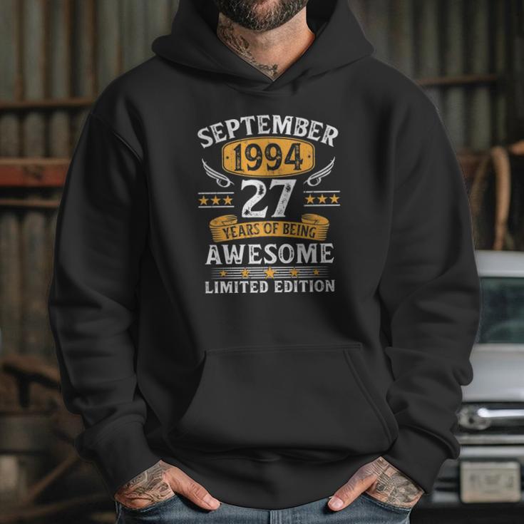 27 Years Old Birthday Vintage September 1994 Limited Edition Hoodie Gifts for Her