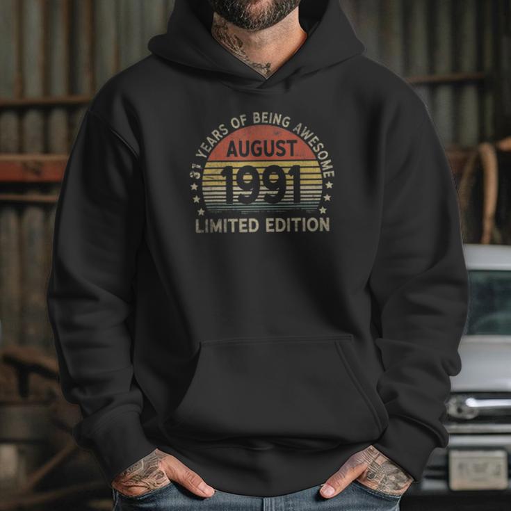 31 Years Old August 1991 Limited Edition 31St Birthday Hoodie Gifts for Her