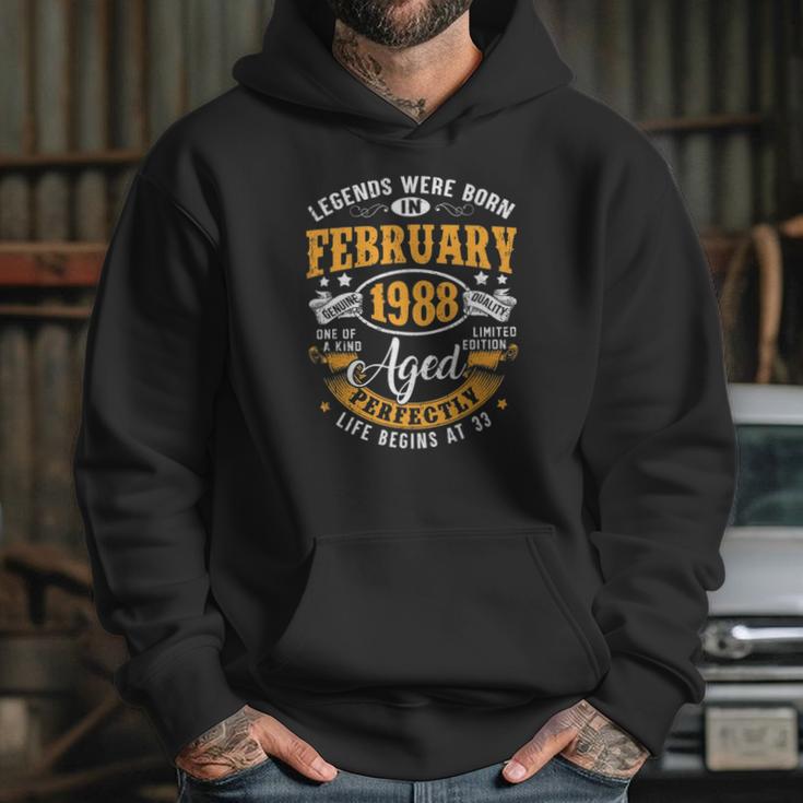 33 Years Old Gifts Vintage February 1988 33Rd Birthday Hoodie Gifts for Her