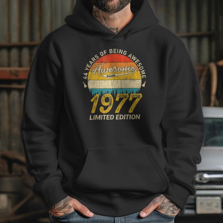 44 Years Old Bday Awesome Since 1977 - Vintage 44Th Birthday Hoodie Gifts for Her