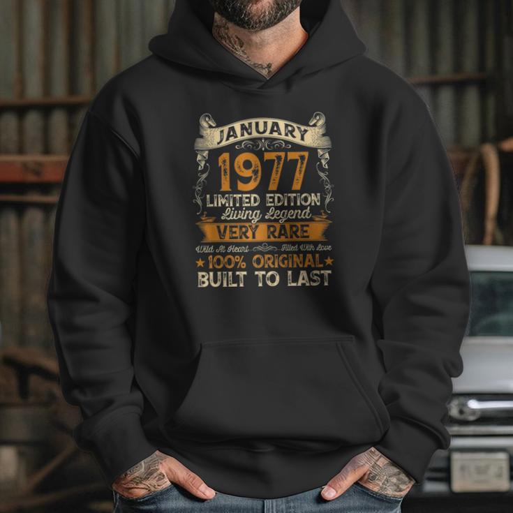 45 Years Old Gifts Vintage January 1977 45Th Birthday Gift Hoodie Gifts for Her