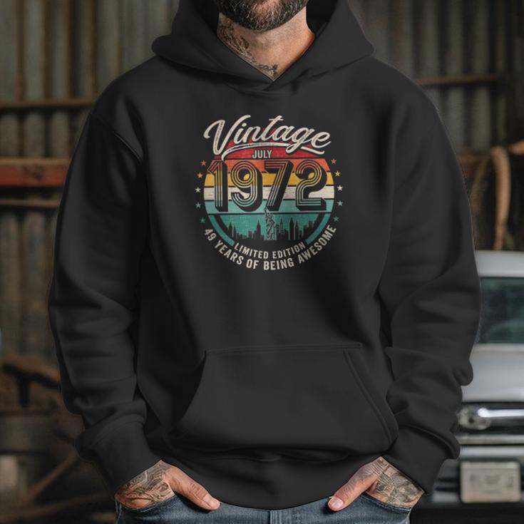 49 Years Old Vintage July 1972 Happy 49Th Birthday Hoodie Gifts for Her