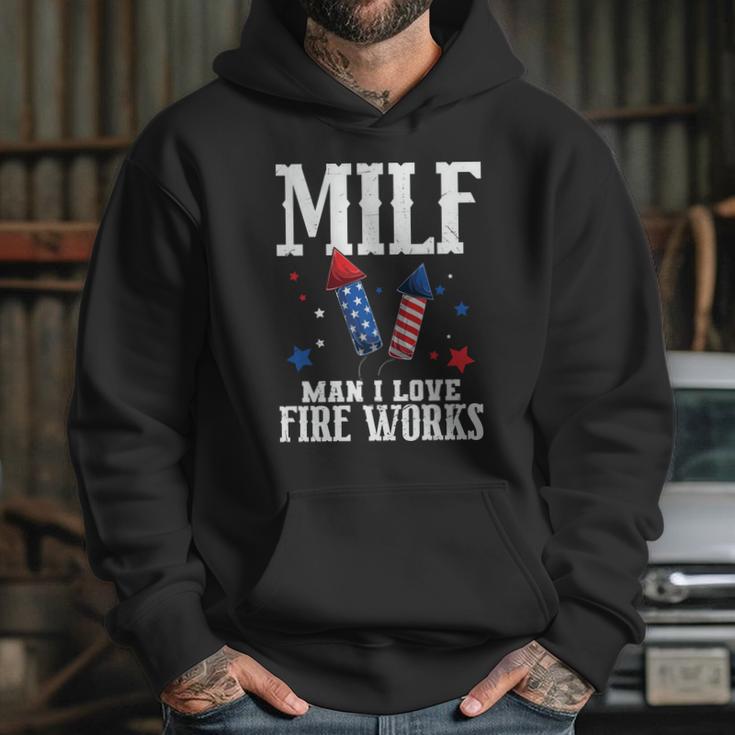 4Th Of July Milf Man I Love Fireworks Hoodie Gifts for Her