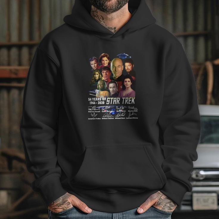 54 Years Of 1966 2020 Star Trek Characters Signatures Hoodie Gifts for Her