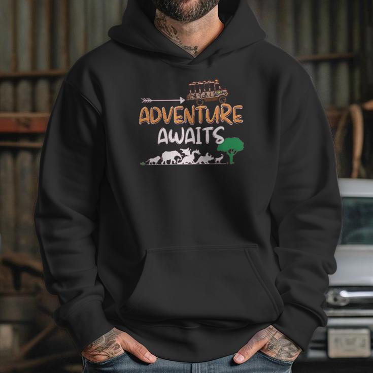 Adventure Awaits Travel Into The Wild Animal Kingdom Safari Hoodie Gifts for Her