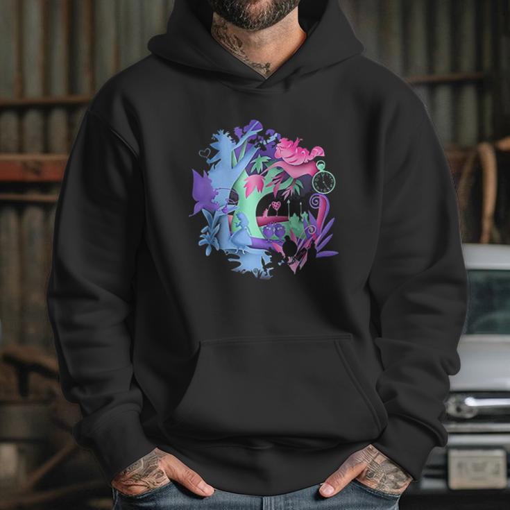 Alice In Wonderland Neon Forest Silhouette Hoodie Gifts for Her