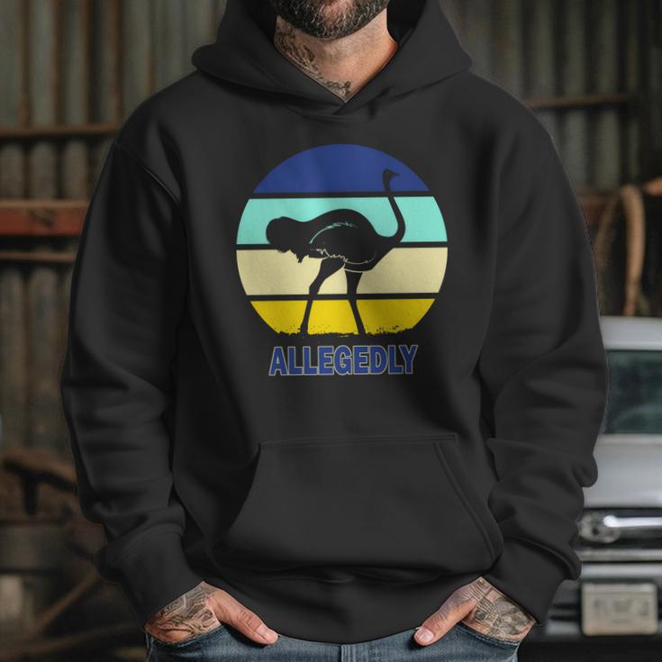 Allegedly Ostrich Retro Logo Hoodie Gifts for Her