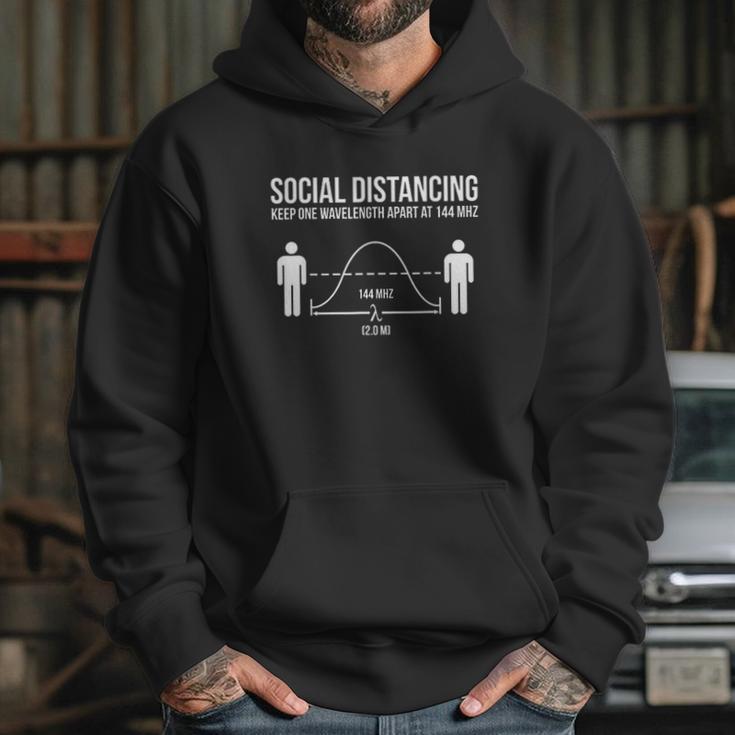 Amateur Radio Ham Funny Social Distancing Hoodie Gifts for Her