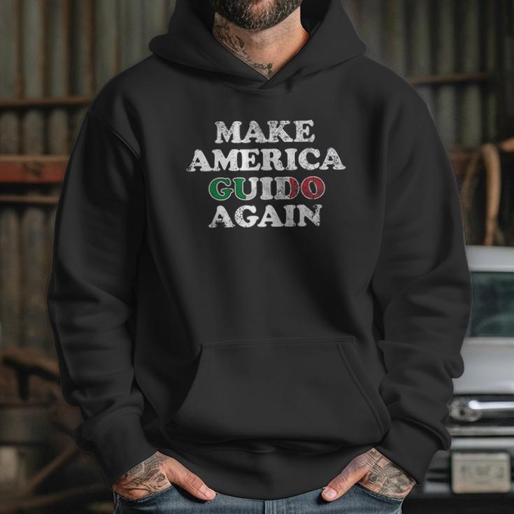 Make America Guido Again Funny Distressed Hoodie Gifts for Her