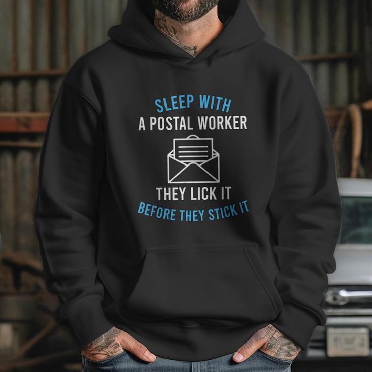 American Postal Worker Sleep With A Mailman Mail Escort Hoodie Gifts for Her