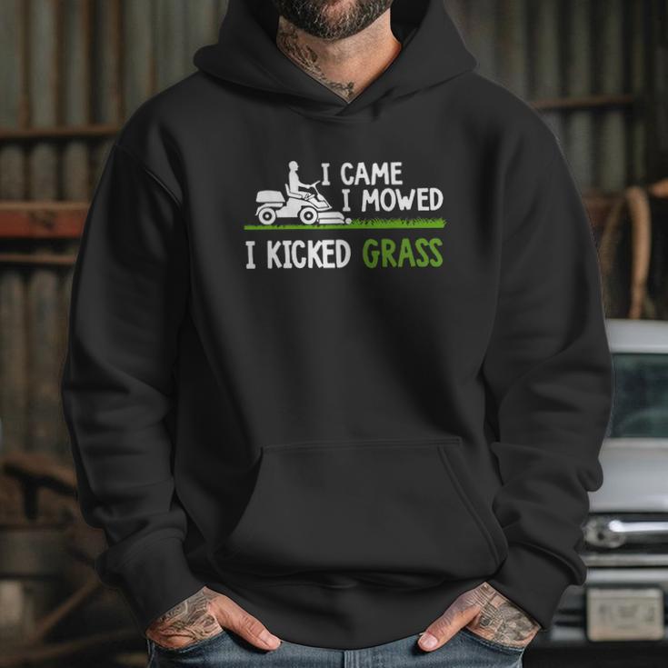 Awesome I Came I Mowed I Kicked Grass Gardener Saying Shirt Hoodie Gifts for Her