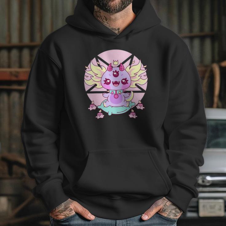 Axolotl Kawaii Pastel Goth Cute Creepy Nu Goth Aesthetic Hoodie Gifts for Her