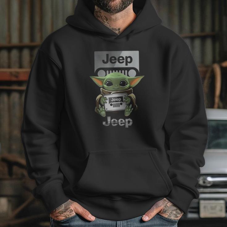 Baby Yoda Hug Jeep Hoodie Gifts for Her