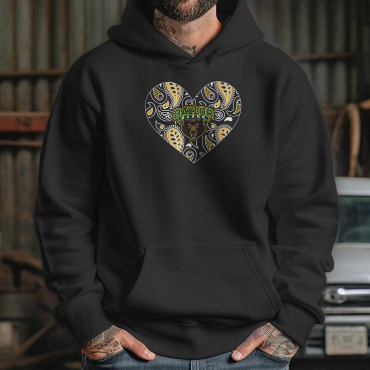 Baylor Bears Patterned Heart Apparel Hoodie Gifts for Her