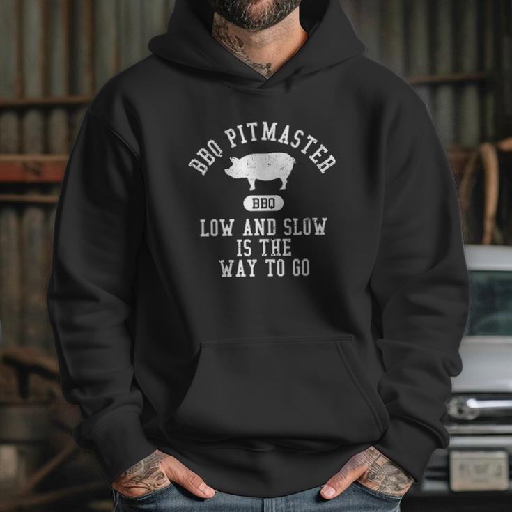 Bbq Pitmaster Low And Slow Is The Way To Go Collegiate Hoodie Gifts for Her