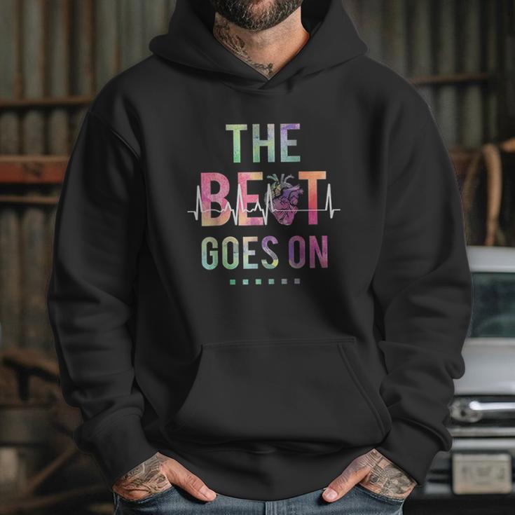 The Beat Goes On Heartbeat Rehab Heart Surgery Heart Gift Hoodie Gifts for Her