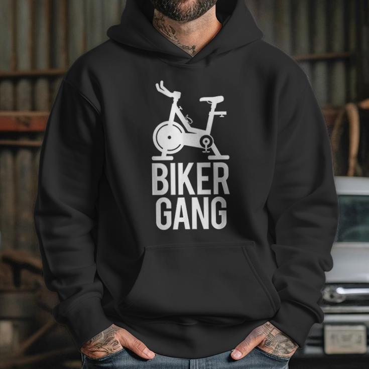 Biker Gang Funny Spin Saying Gym Workout Spinning Class Gift Hoodie Gifts for Her